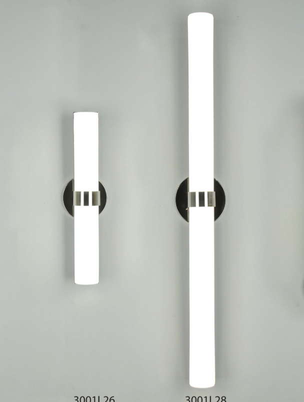 Cylindrical LED wall sconces for salon lighting